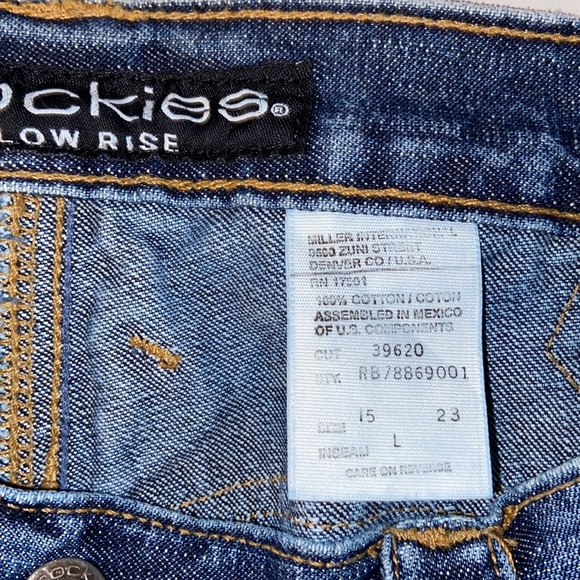 Rockies Size 15 Inseam Size L Junior’s Bootcut Blue Jeans - Picture 5 of 11